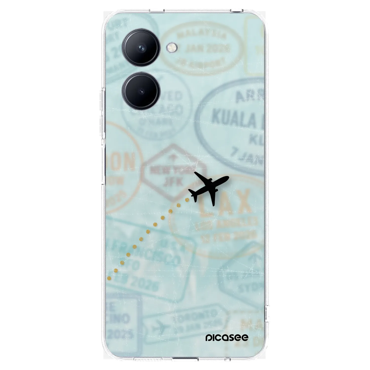 Picasee husă transparentă din silicon pentru Realme C33 (2023) - FLIGHT PATH