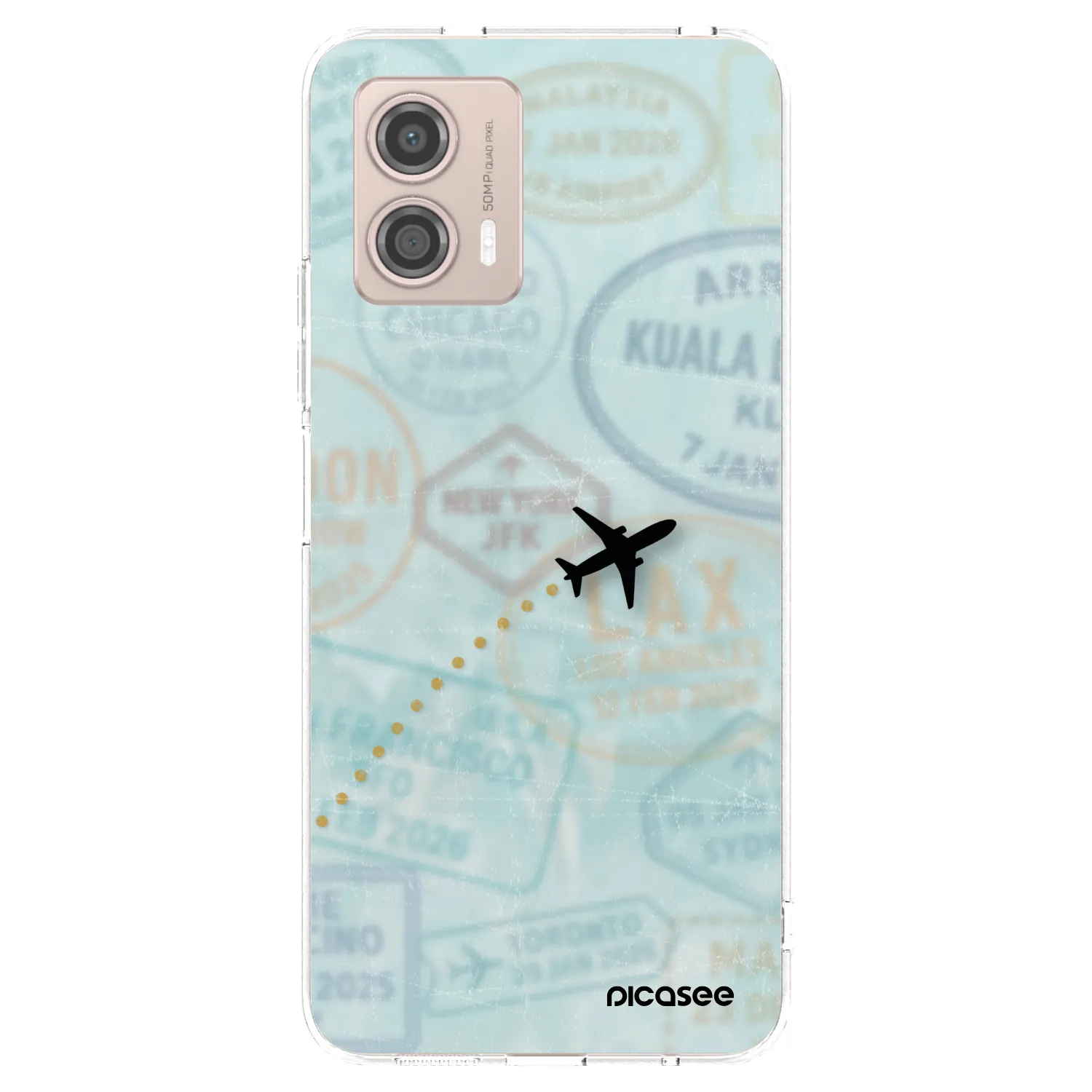 Picasee husă transparentă din silicon pentru Motorola Moto G53 5G - FLIGHT PATH
