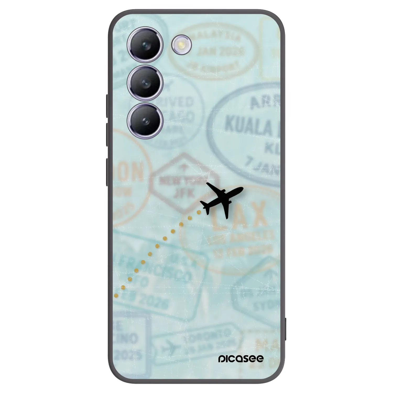 Picasee husă neagră din silicon pentru Vivo V40 SE 5G - FLIGHT PATH