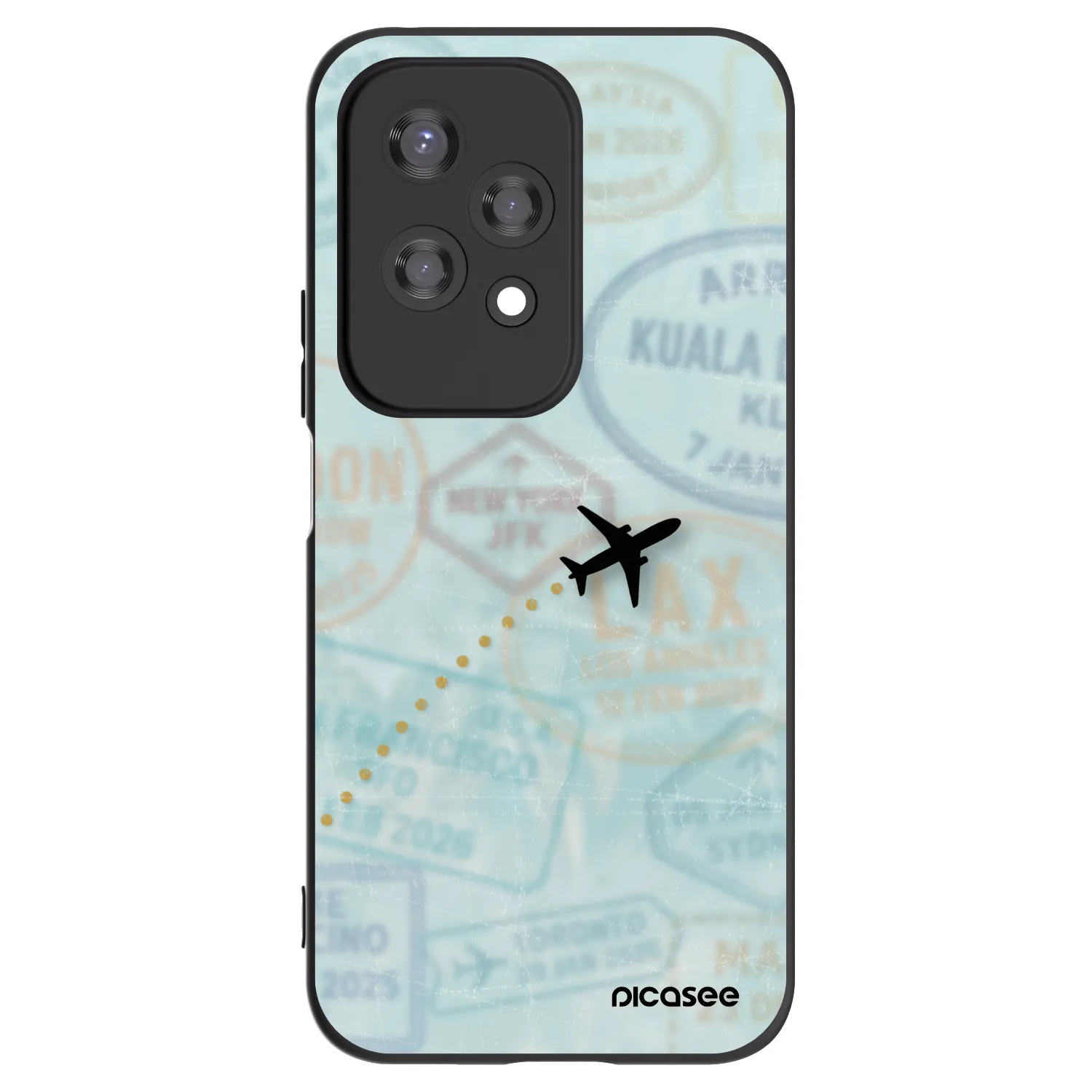 Picasee husă neagră din silicon pentru Honor 200 Lite - FLIGHT PATH