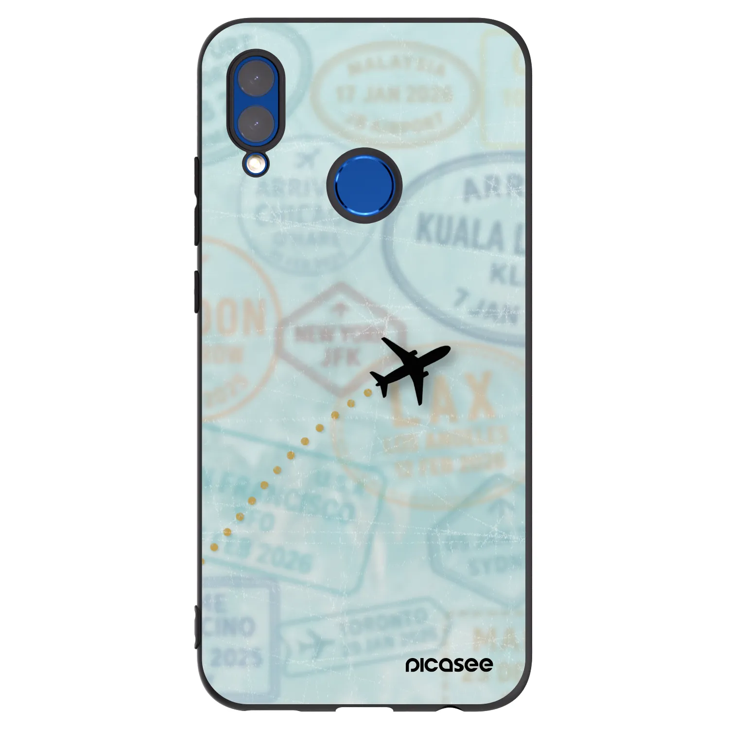 Picasee husă neagră din silicon pentru Honor 10 Lite - FLIGHT PATH