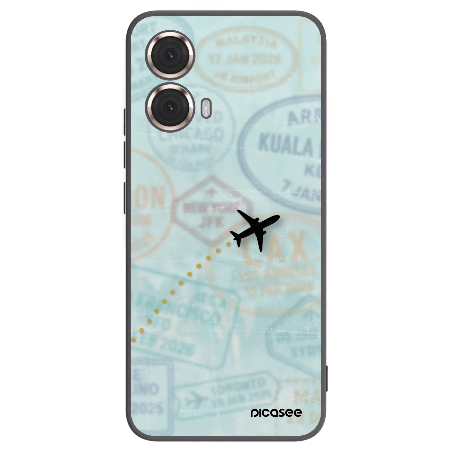 Picasee husă neagră din silicon pentru Motorola Moto G85 - FLIGHT PATH