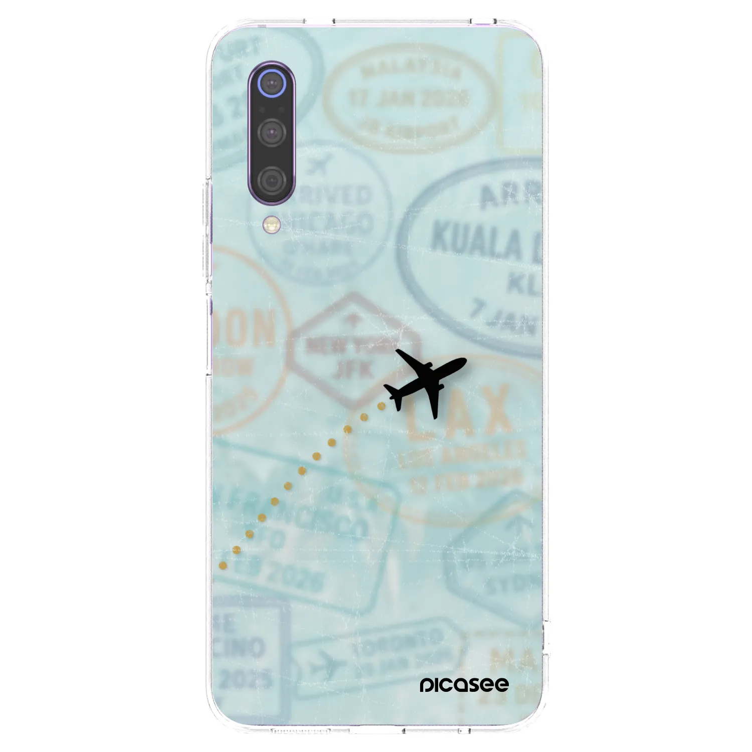 Picasee husă transparentă din silicon pentru Xiaomi Mi 9 - FLIGHT PATH