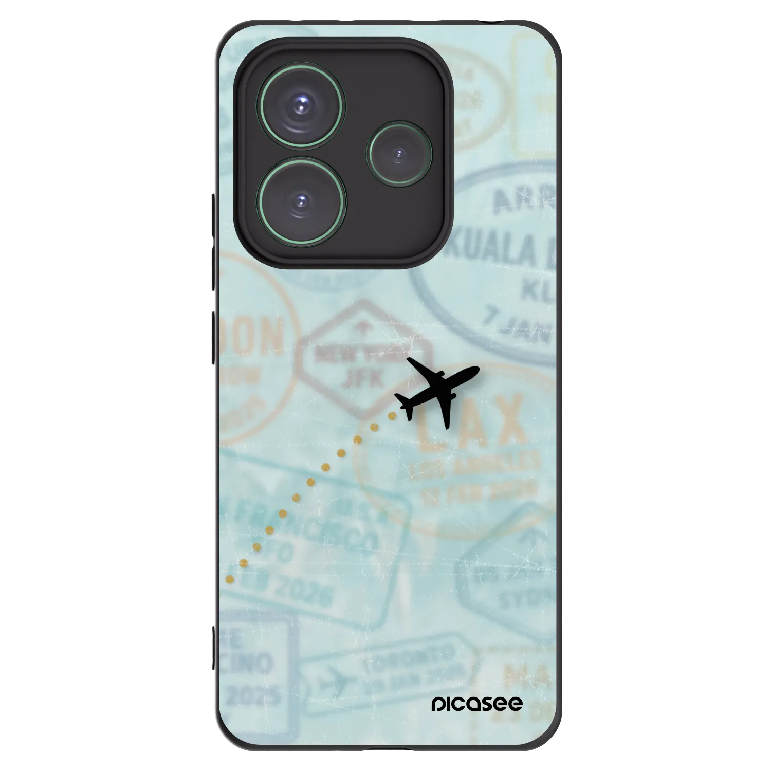 Picasee husă neagră din silicon pentru Xiaomi Redmi Note 14 5G - FLIGHT PATH