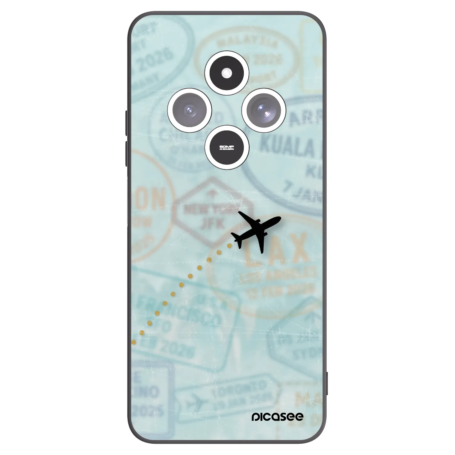 Picasee husă neagră din silicon pentru Xiaomi Redmi 14C - FLIGHT PATH