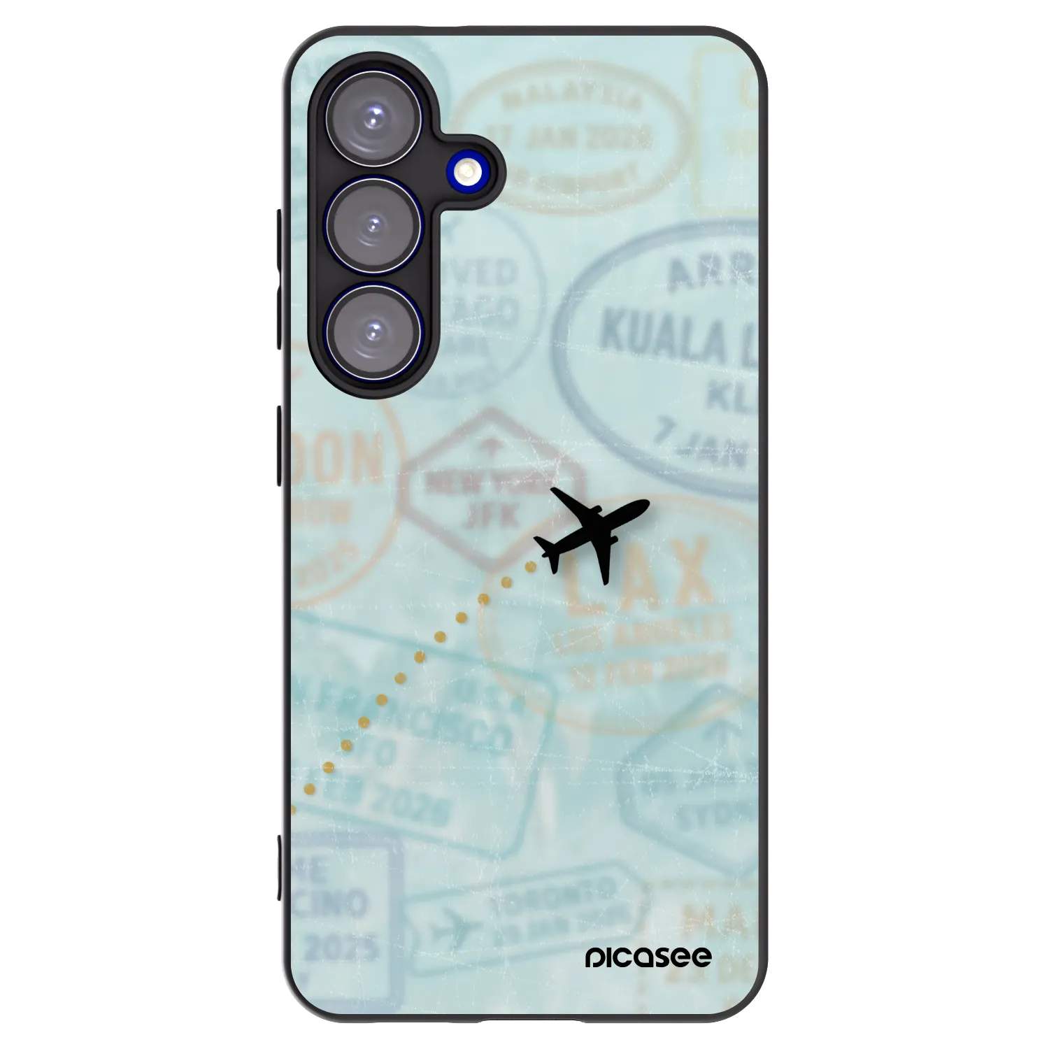 Picasee husă neagră din silicon pentru Samsung Galaxy S25 5G - FLIGHT PATH