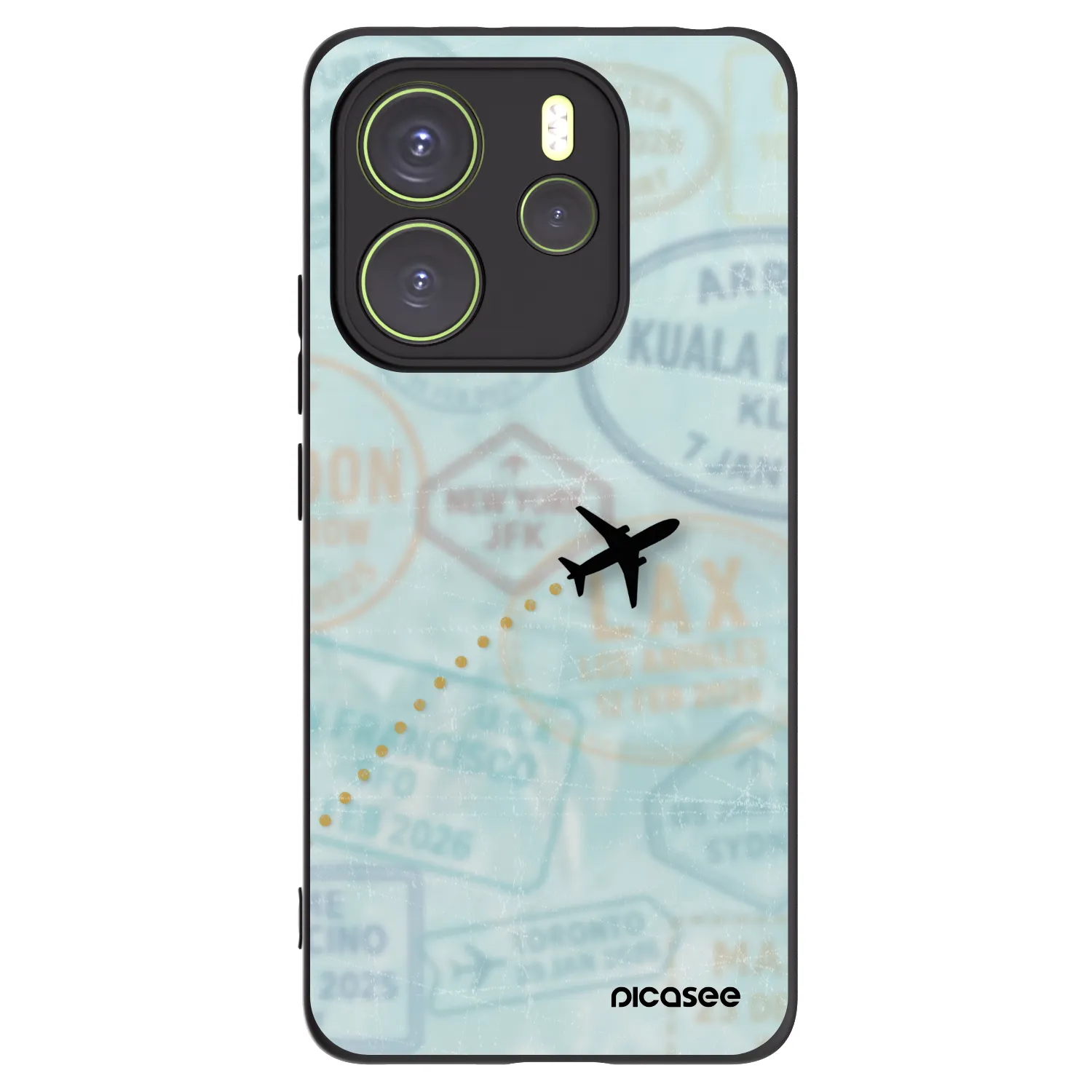 Picasee husă neagră din silicon pentru Xiaomi Redmi Note 14 4G - FLIGHT PATH