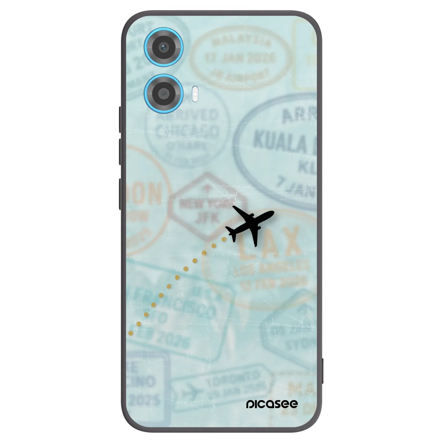 Picasee husă neagră din silicon pentru Motorola Moto G34 5G - FLIGHT PATH