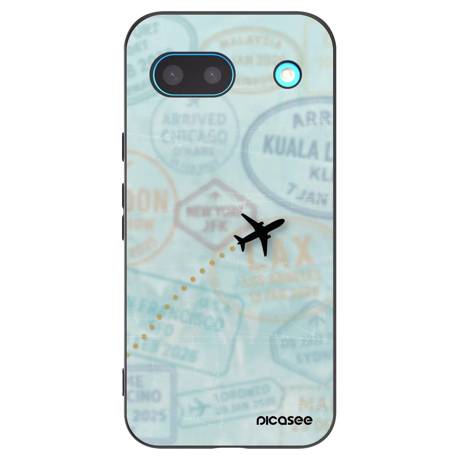 Picasee husă neagră din silicon pentru Google Pixel 8a - FLIGHT PATH