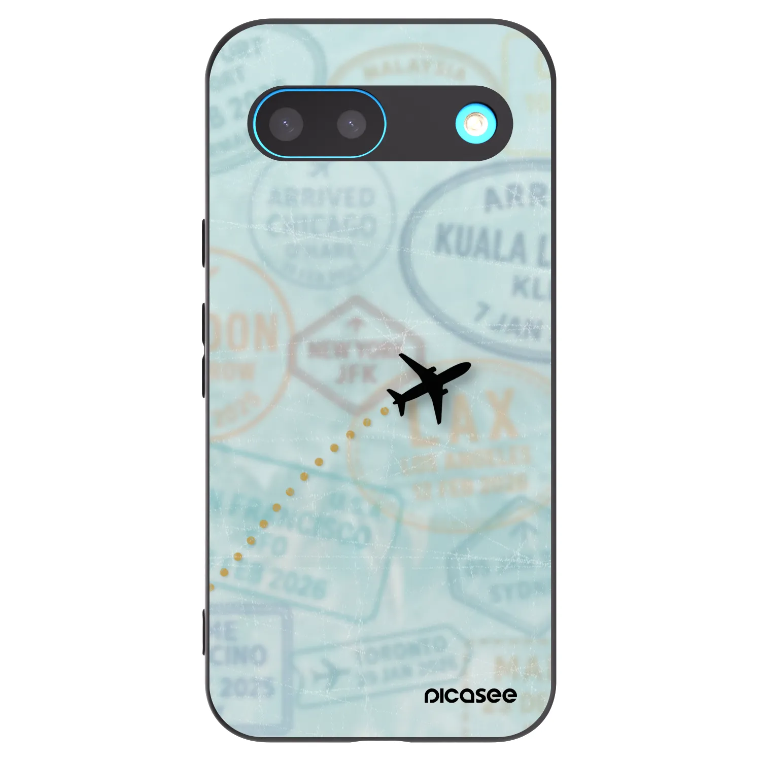 Picasee husă neagră din silicon pentru Google Pixel 8 - FLIGHT PATH