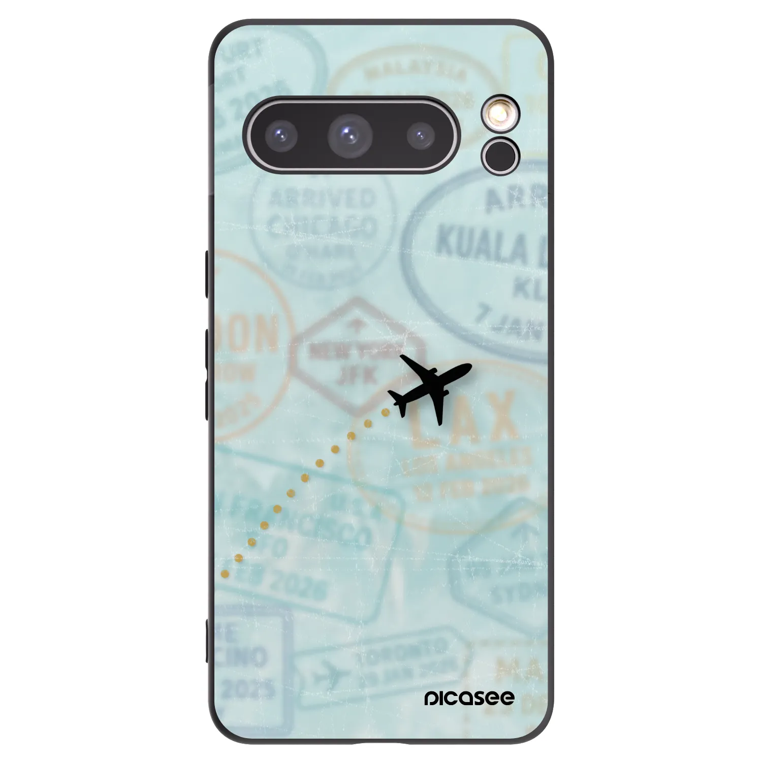 Picasee husă neagră din silicon pentru Google Pixel 8 Pro - FLIGHT PATH