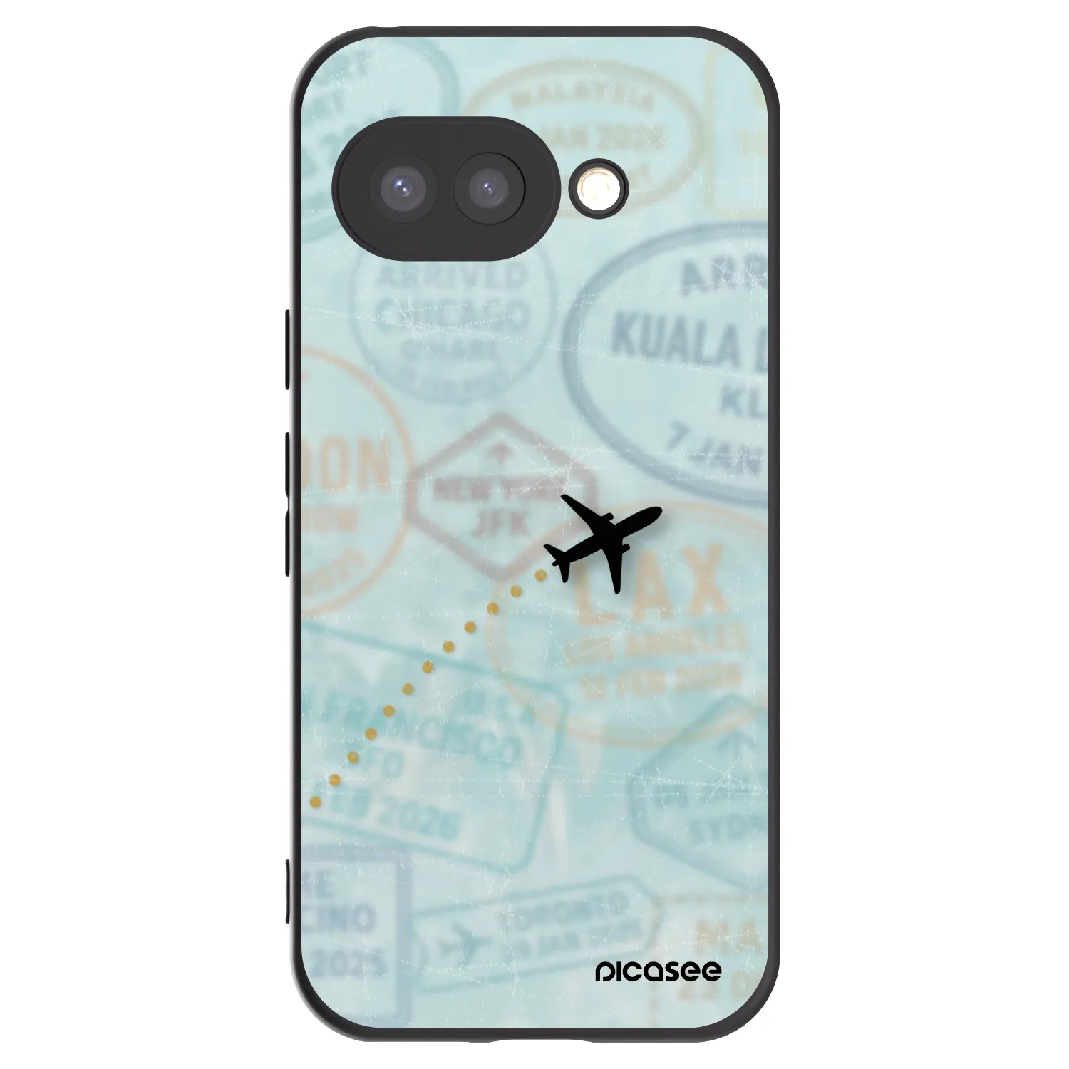 Picasee husă neagră din silicon pentru Google Pixel 9a - FLIGHT PATH