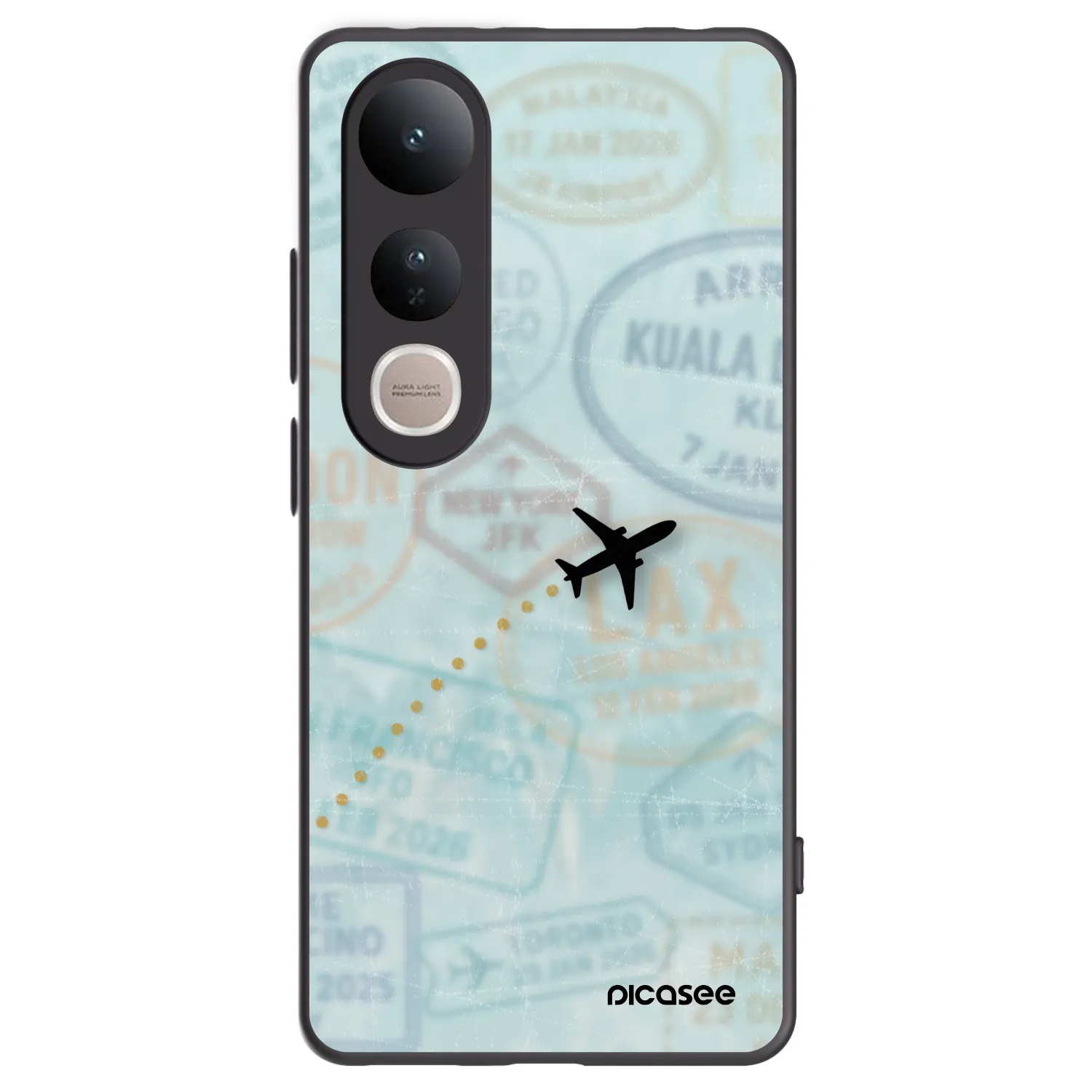 Picasee husă neagră din silicon pentru Vivo V50 Lite 5G - FLIGHT PATH
