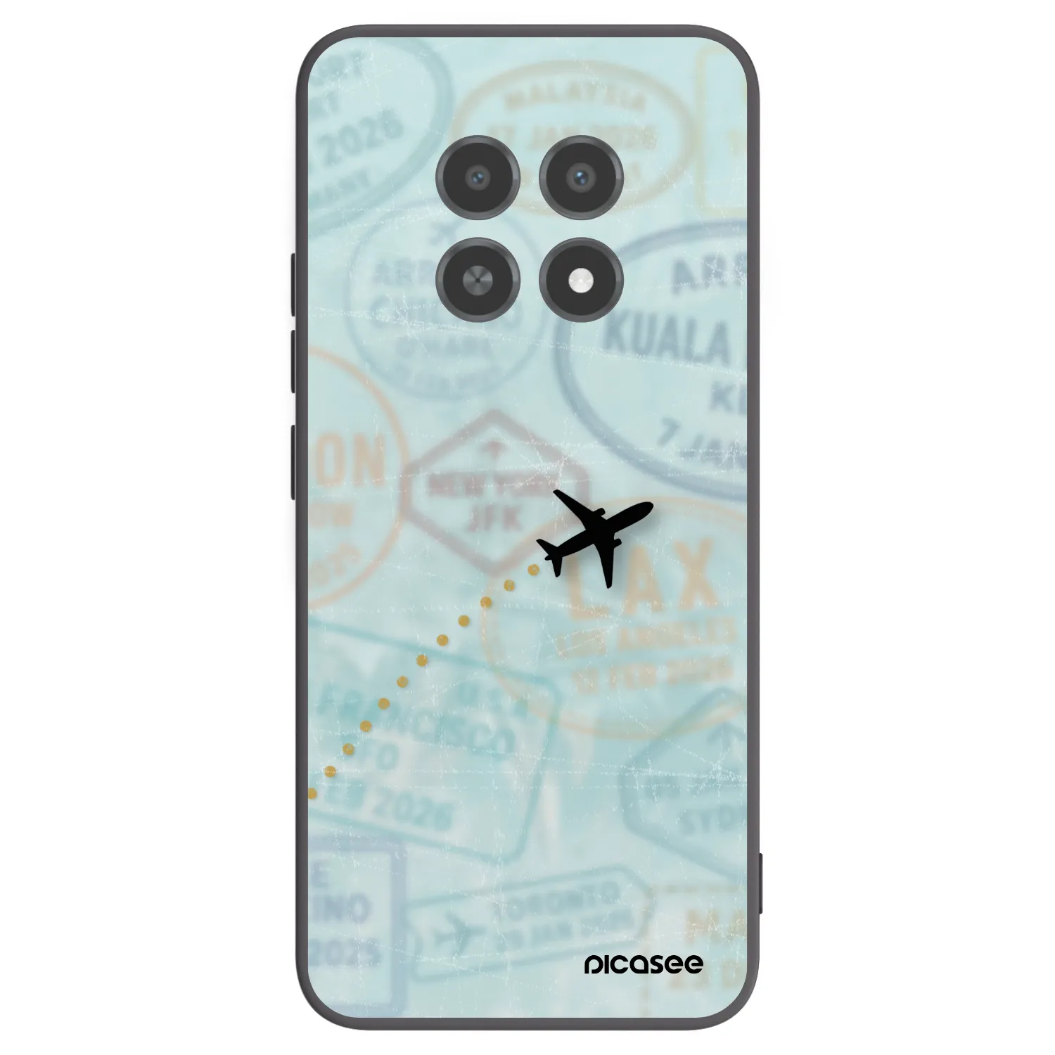 Picasee husă neagră din silicon pentru Realme 12X - FLIGHT PATH