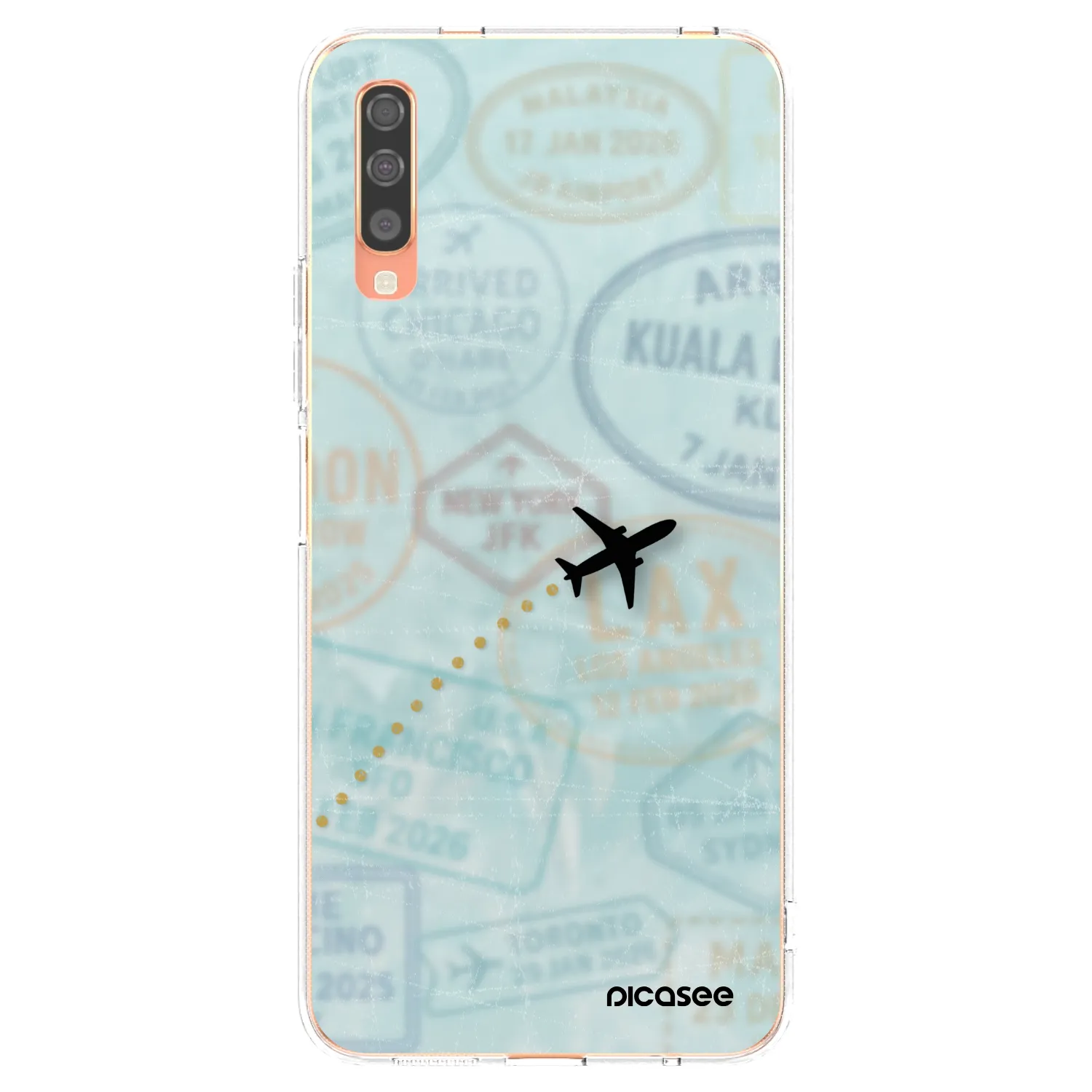 Picasee husă transparentă din silicon pentru Samsung Galaxy A70 A705F - FLIGHT PATH