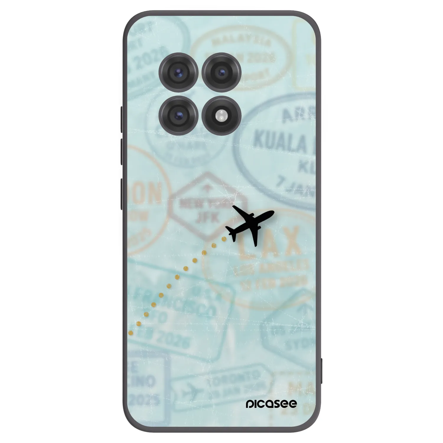 Picasee husă neagră din silicon pentru OnePlus 13R 5G - FLIGHT PATH