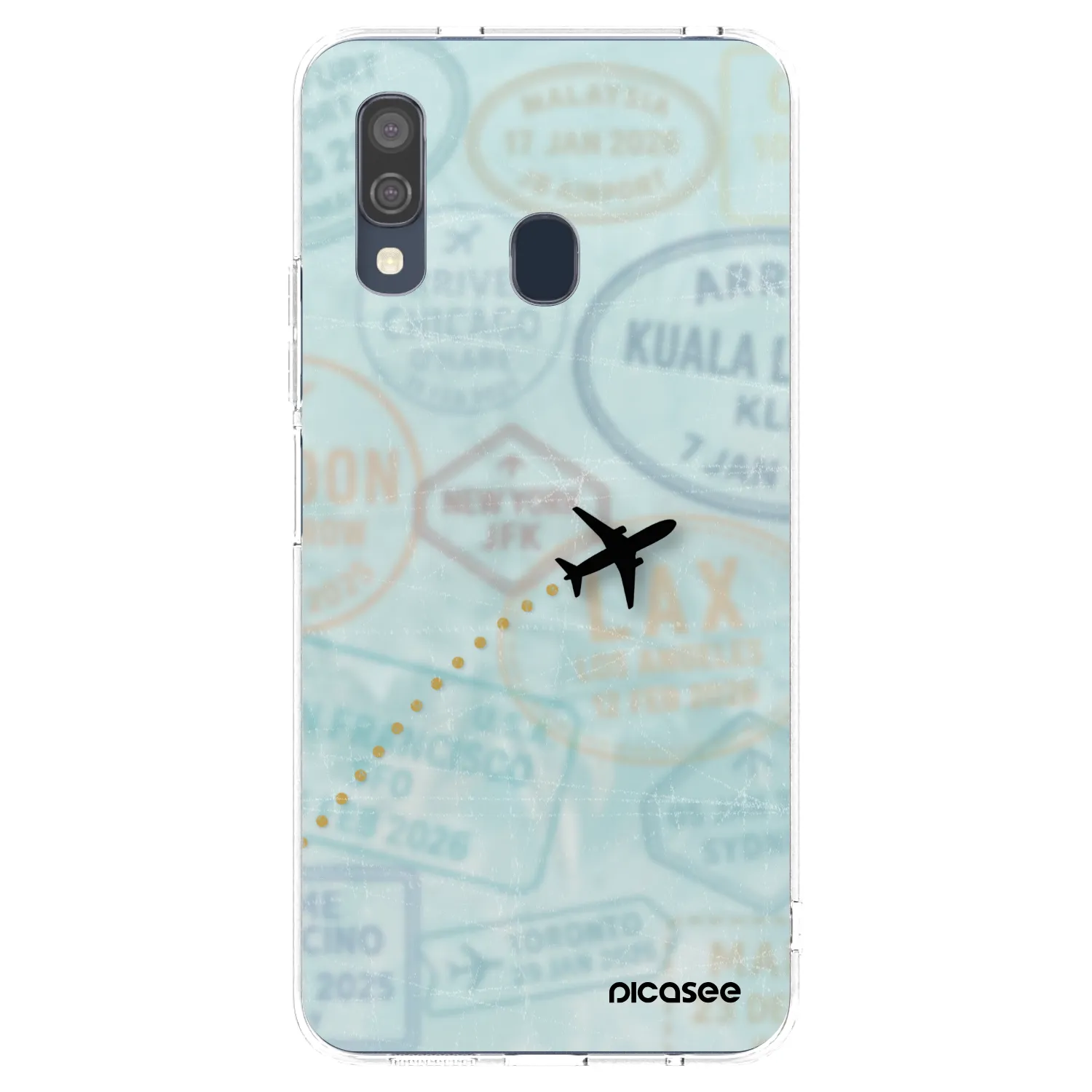 Picasee husă transparentă din silicon pentru Samsung Galaxy A40 A405F - FLIGHT PATH