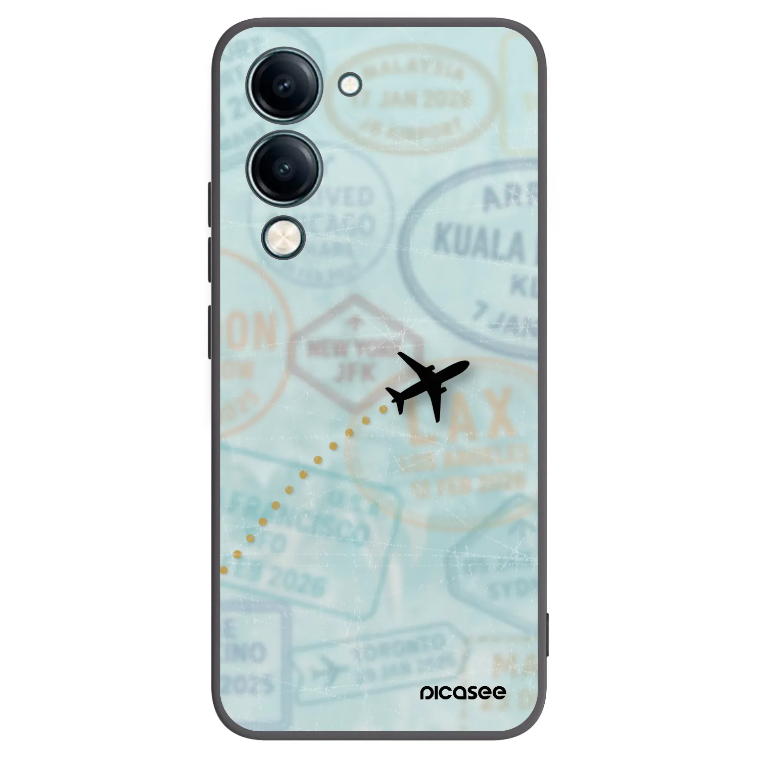 Picasee husă neagră din silicon pentru Vivo Y29s 5G - FLIGHT PATH