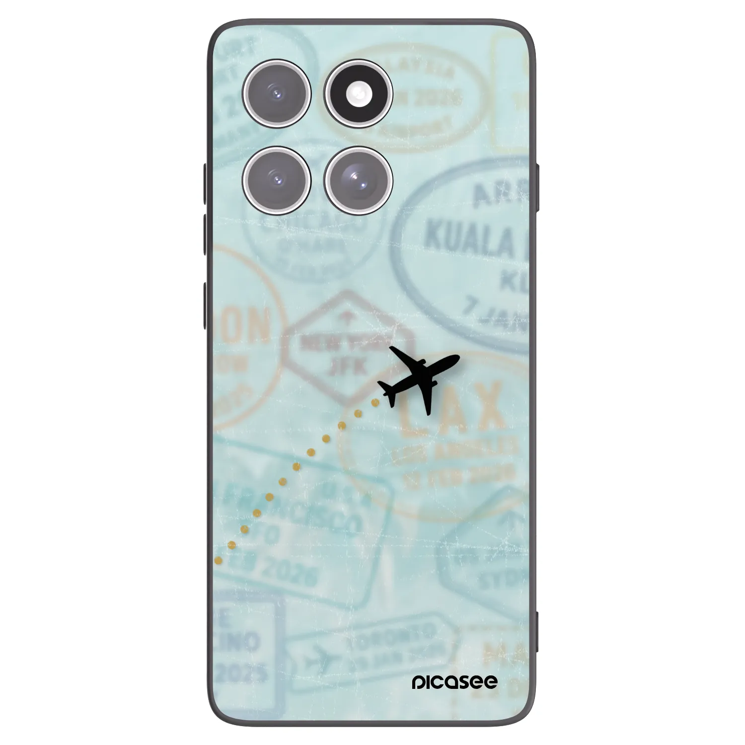 Picasee husă neagră din silicon pentru Motorola Edge 60 Fusion - FLIGHT PATH