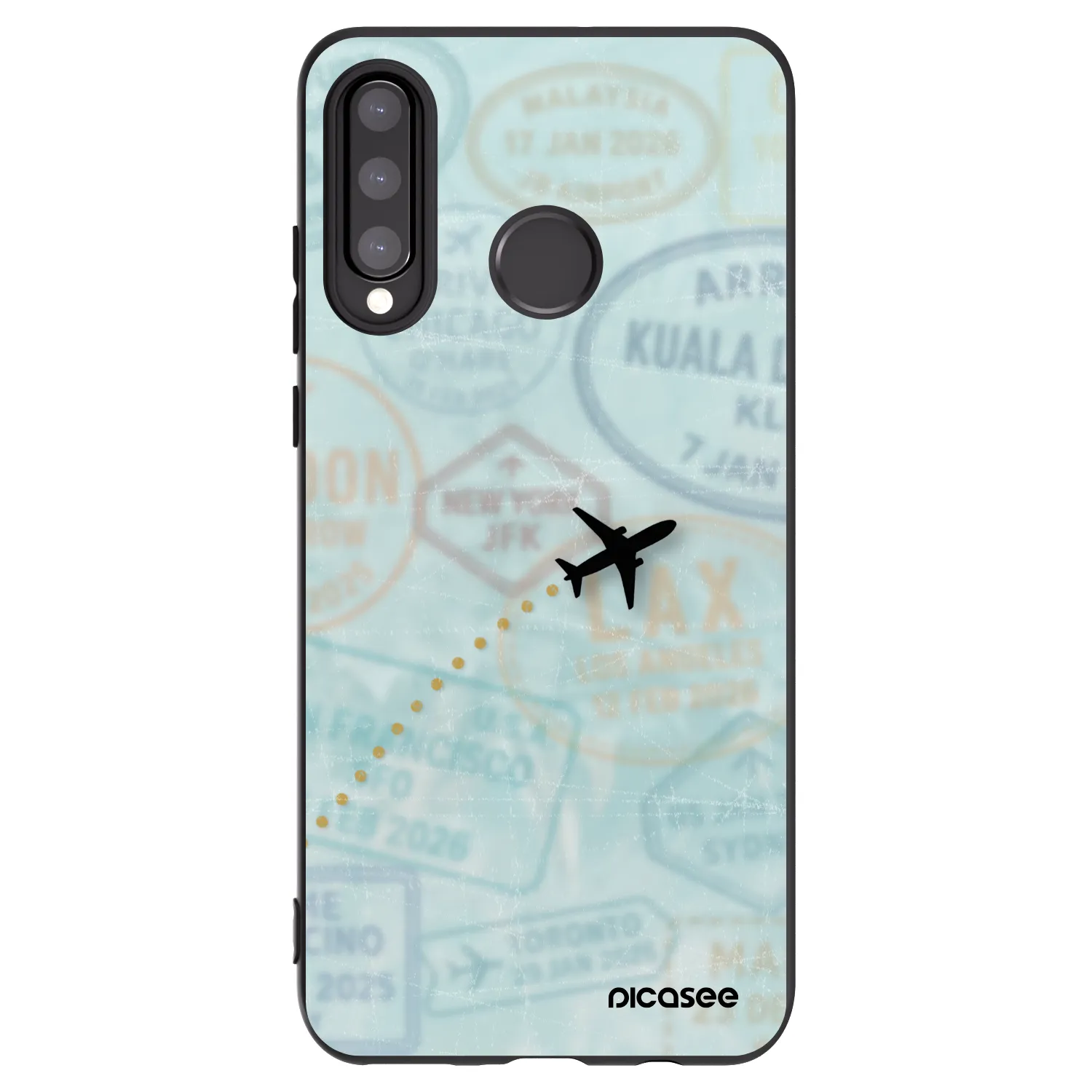 Picasee husă neagră din silicon pentru Huawei P30 Lite - FLIGHT PATH