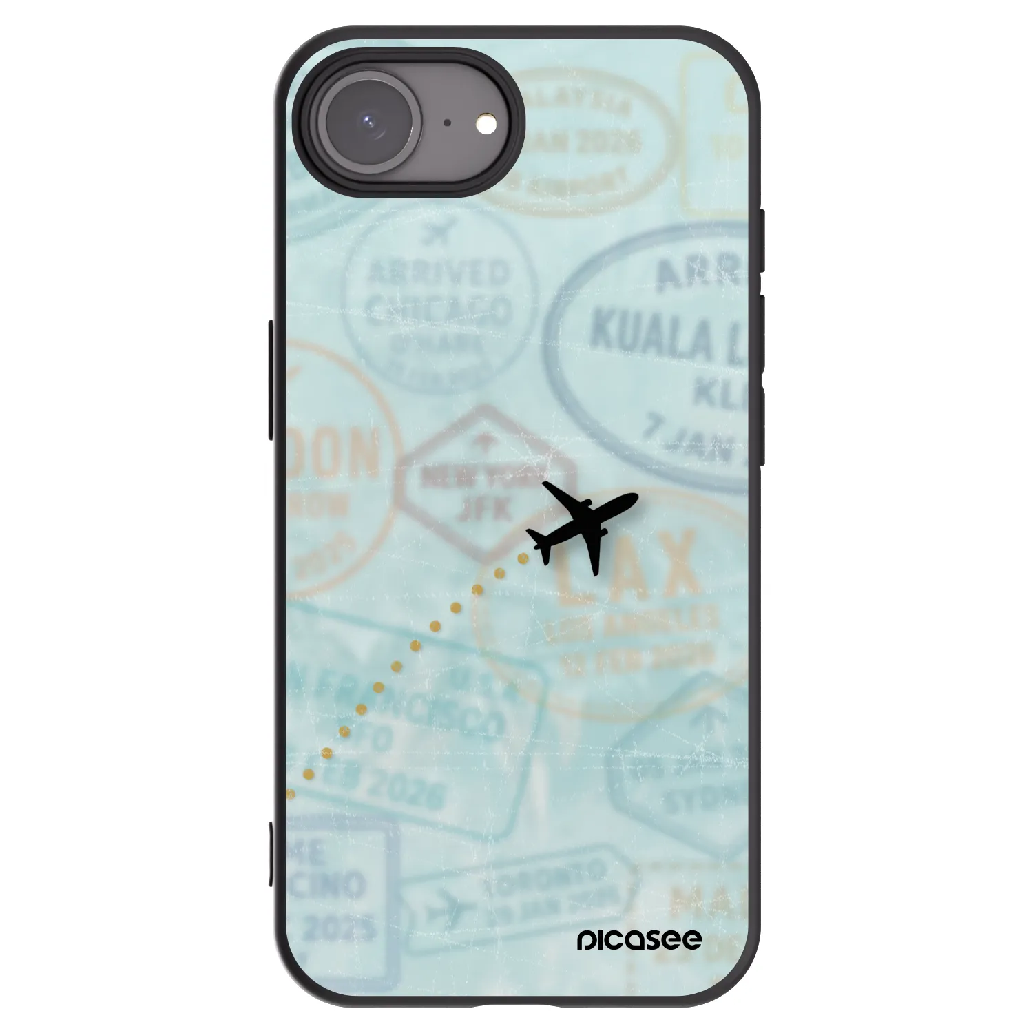Picasee husă neagră din silicon pentru Apple iPhone 17e - FLIGHT PATH