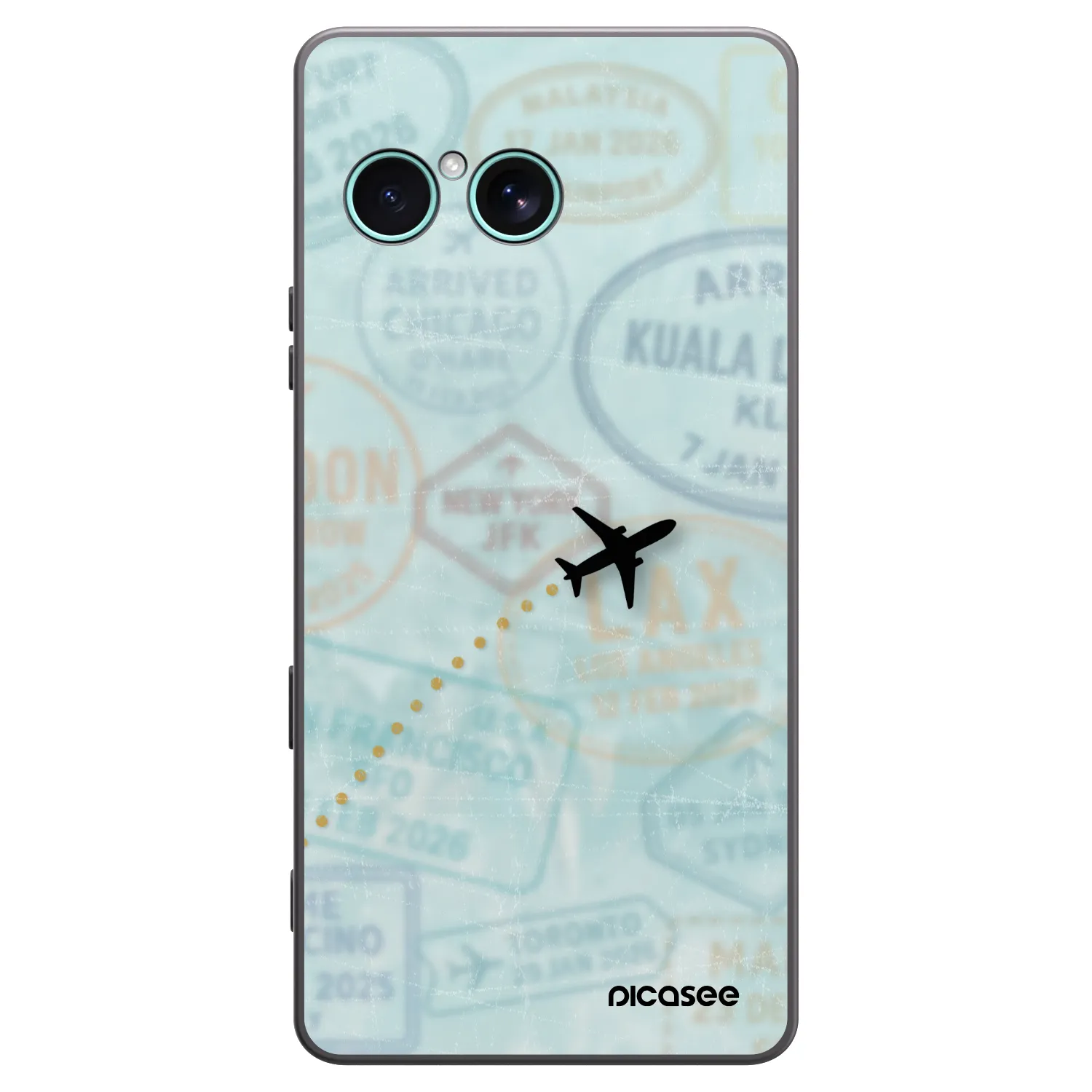 Picasee husă neagră din silicon pentru Sony Xperia 10 VII - FLIGHT PATH