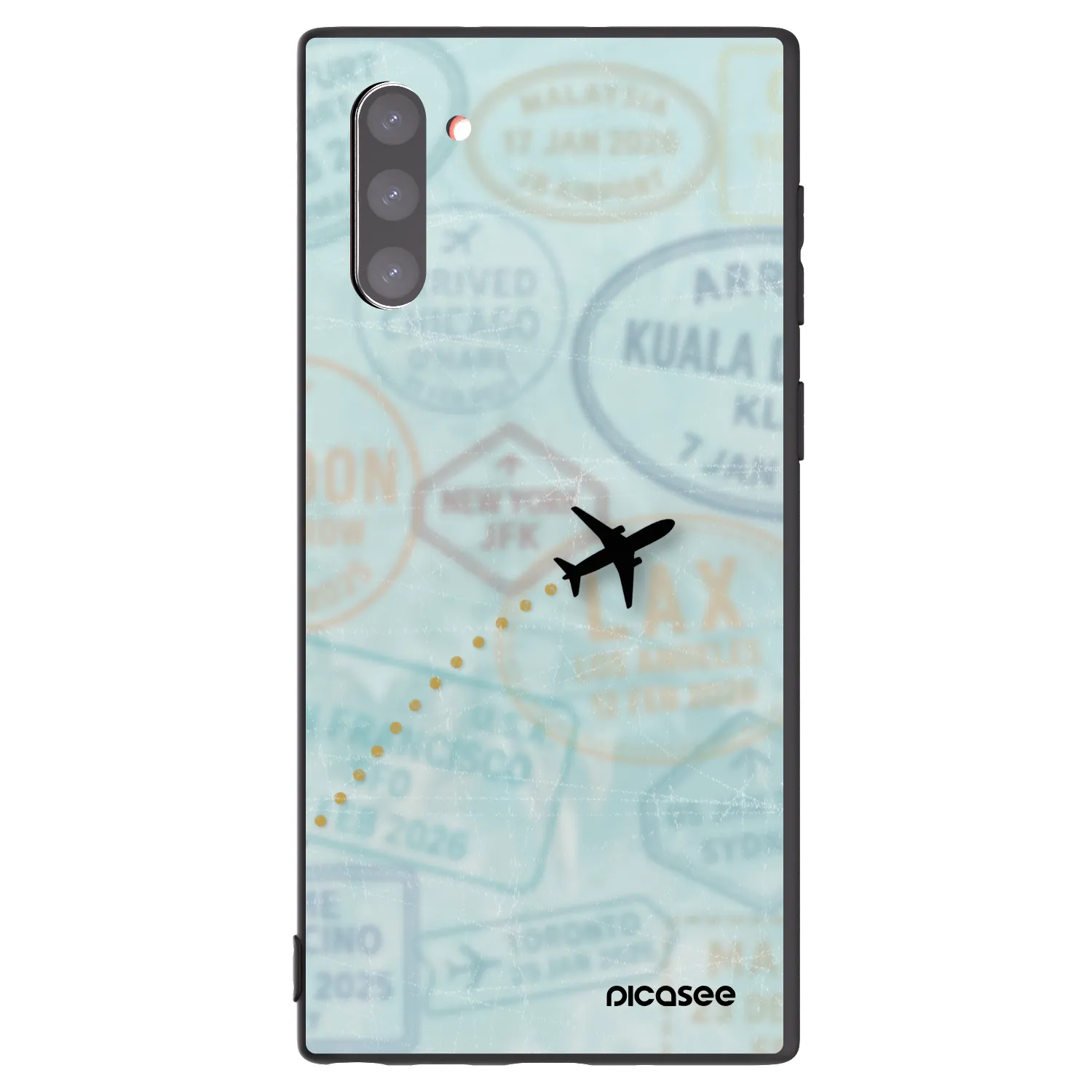 Picasee husă neagră din silicon pentru Samsung Galaxy Note 10 N970F - FLIGHT PATH