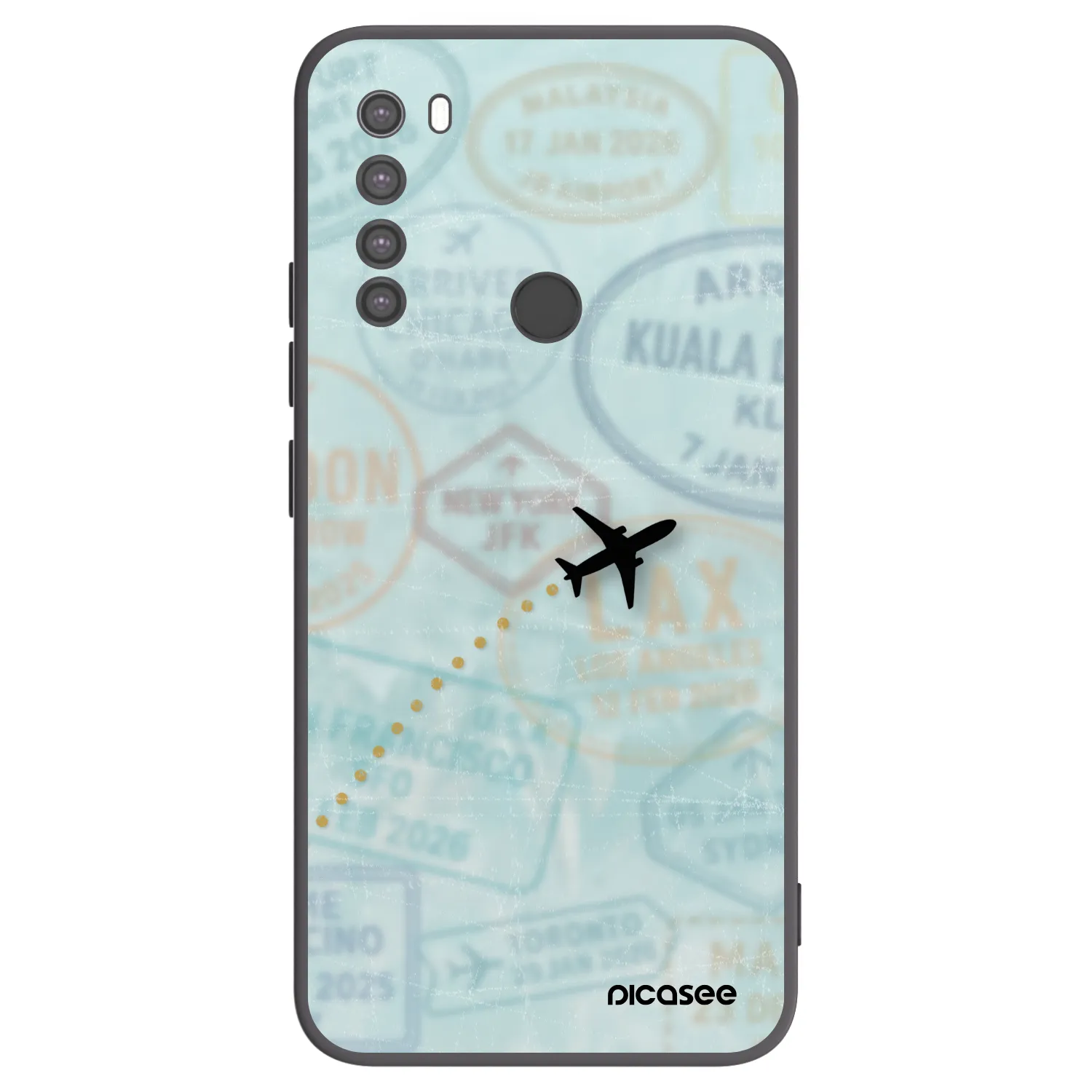 Picasee husă neagră din silicon pentru Xiaomi Redmi Note 8 - FLIGHT PATH