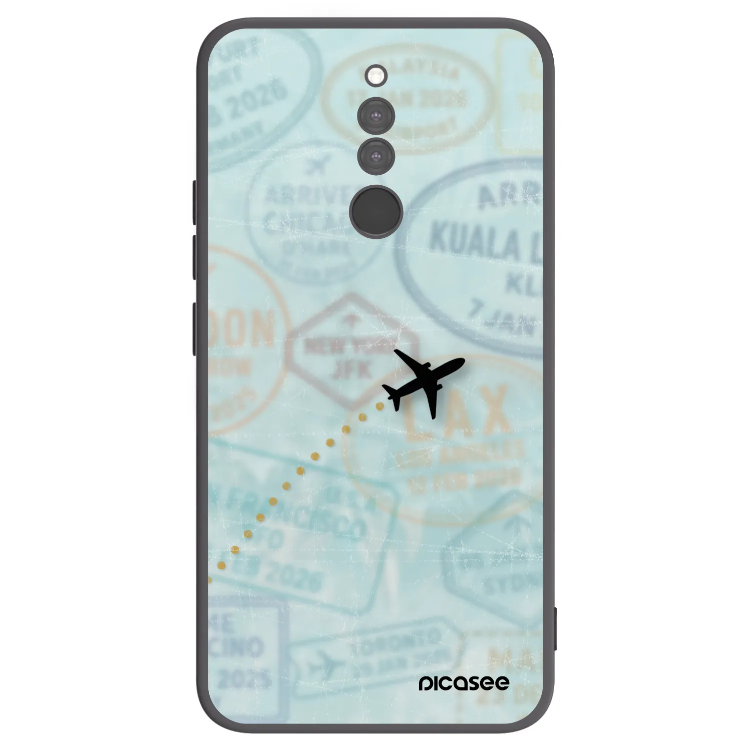 Picasee husă neagră din silicon pentru Xiaomi Redmi 8 - FLIGHT PATH