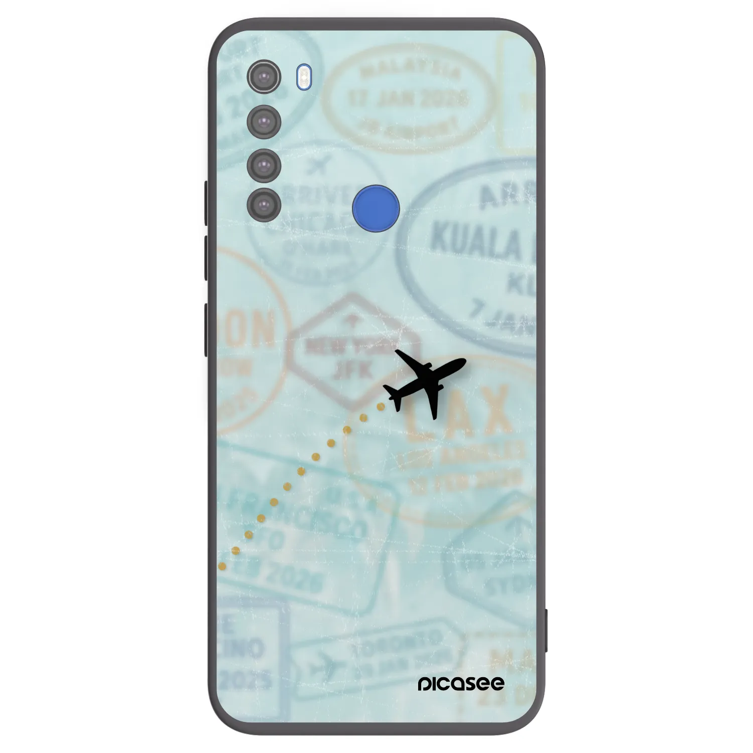 Picasee husă neagră din silicon pentru Xiaomi Redmi Note 8T - FLIGHT PATH