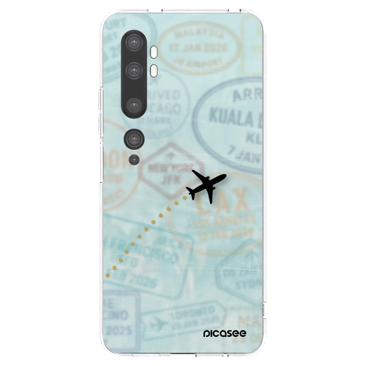 Picasee husă transparentă din silicon pentru Xiaomi Mi Note 10 (Pro) - FLIGHT PATH