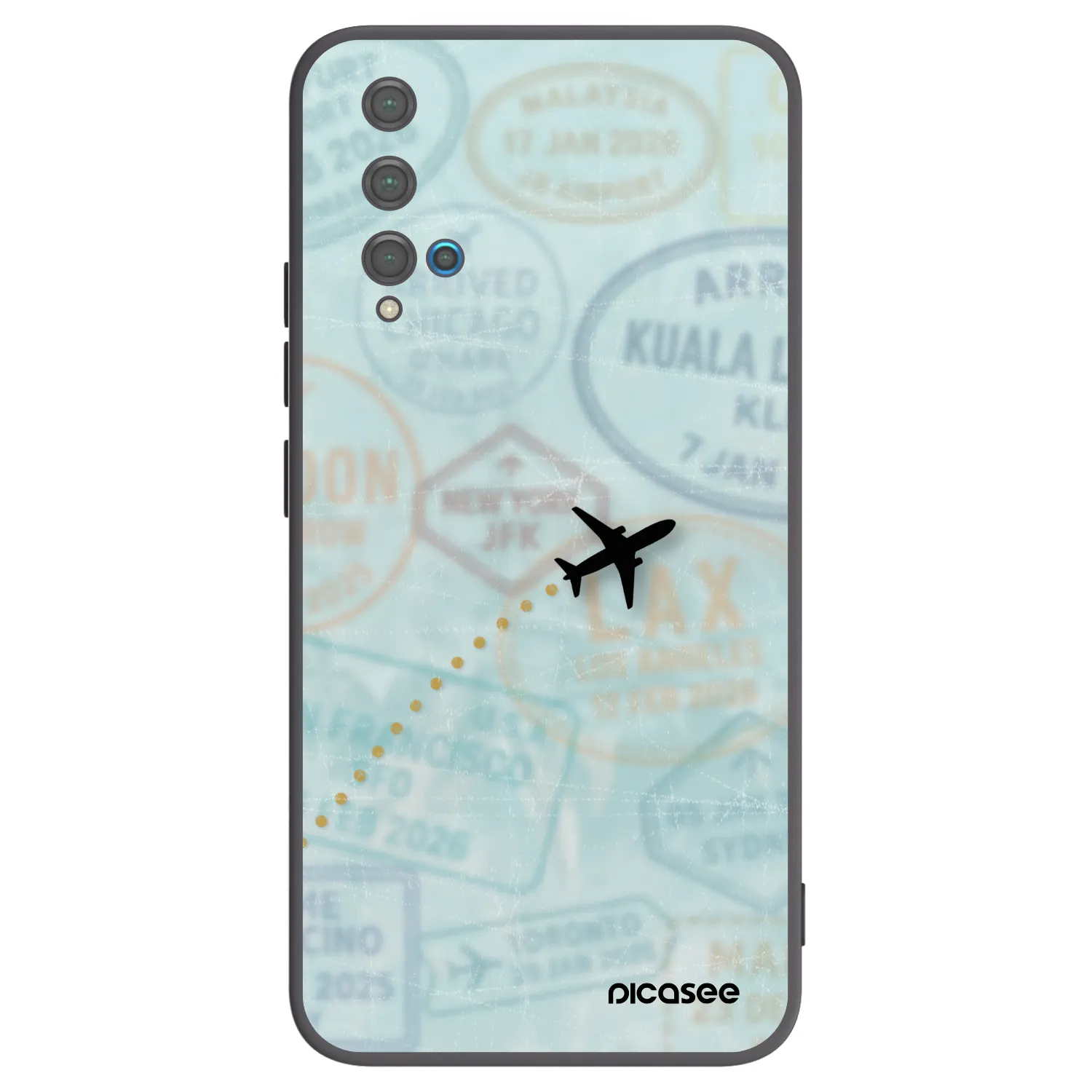 Picasee husă neagră din silicon pentru Huawei Nova 5T - FLIGHT PATH