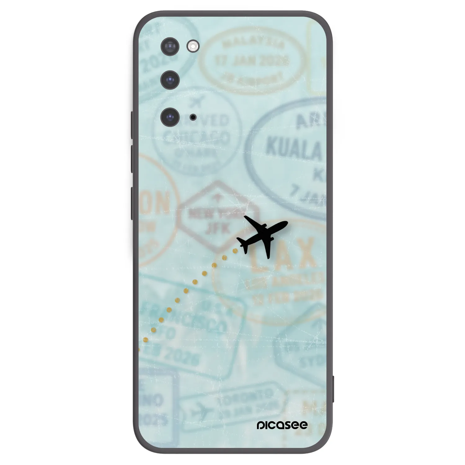 Picasee husă neagră din silicon pentru Samsung Galaxy S20 G980F - FLIGHT PATH