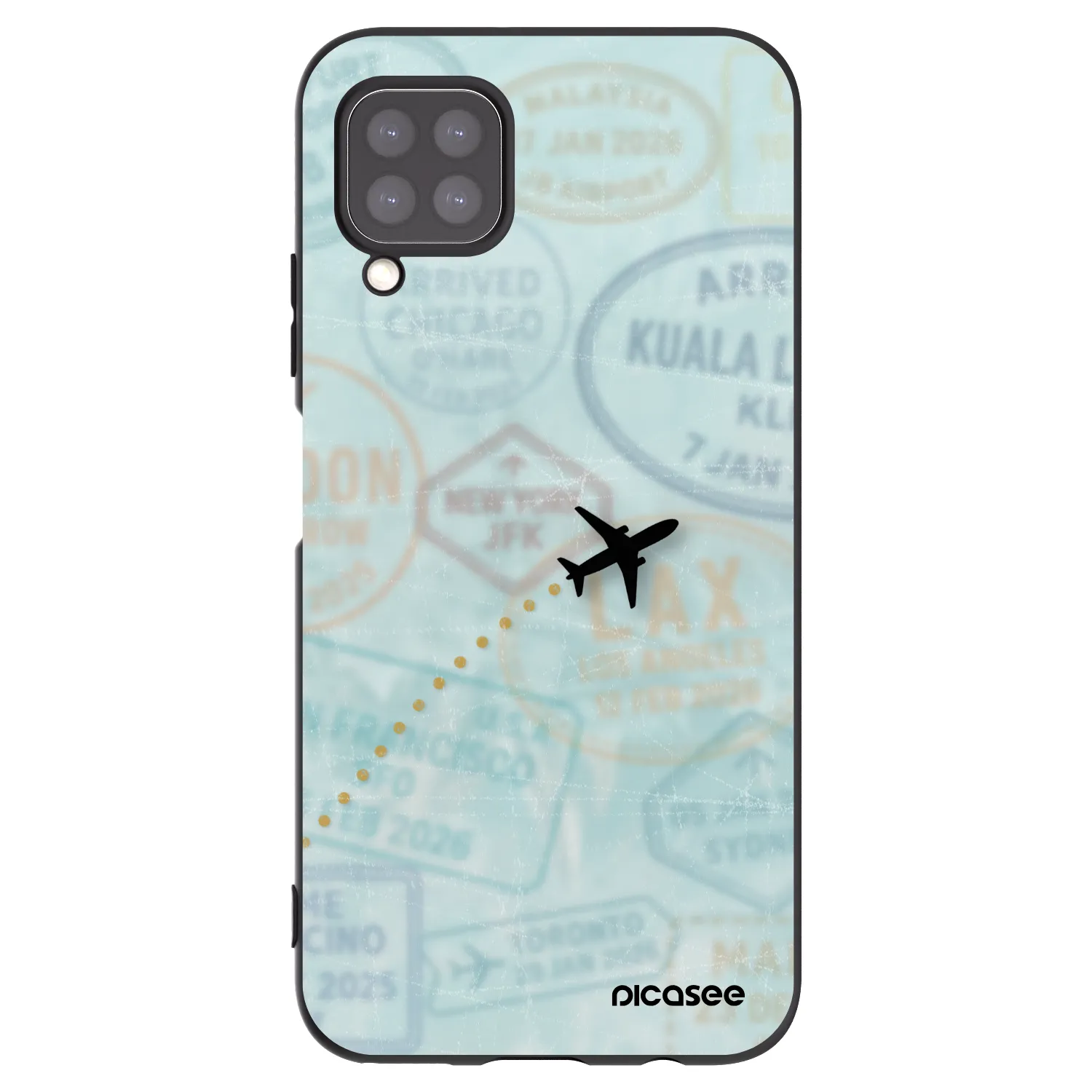 Picasee husă neagră din silicon pentru Huawei P40 Lite - FLIGHT PATH
