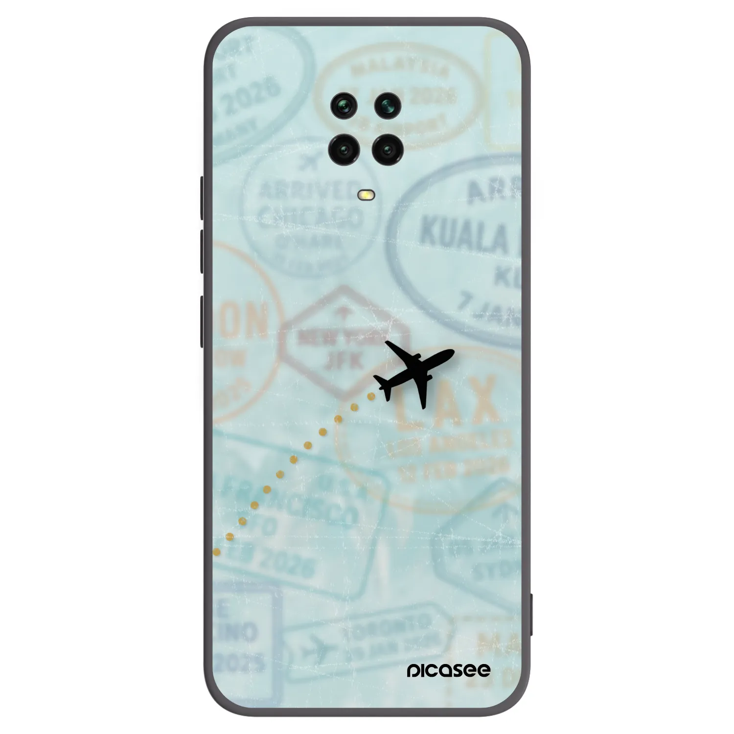 Picasee husă neagră din silicon pentru Xiaomi Redmi Note 9 Pro - FLIGHT PATH