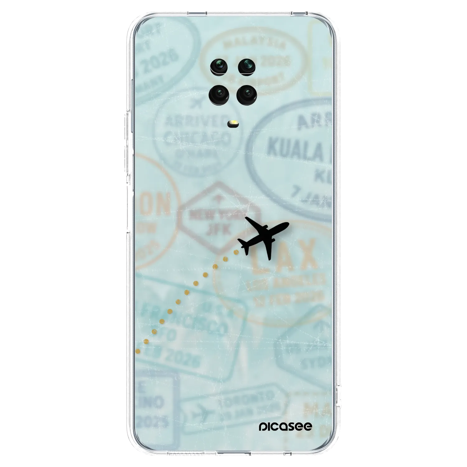 Picasee husă transparentă din silicon pentru Xiaomi Redmi Note 9S - FLIGHT PATH