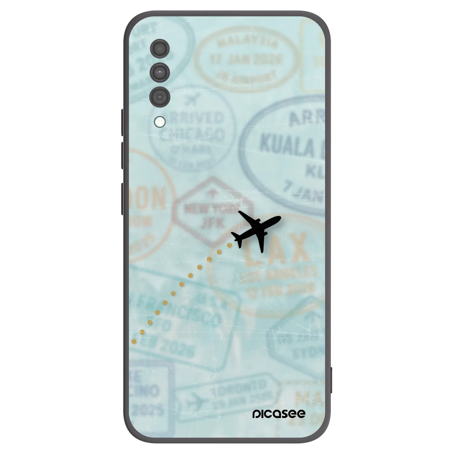 Picasee husă neagră din silicon pentru Samsung Galaxy A30s A307F - FLIGHT PATH