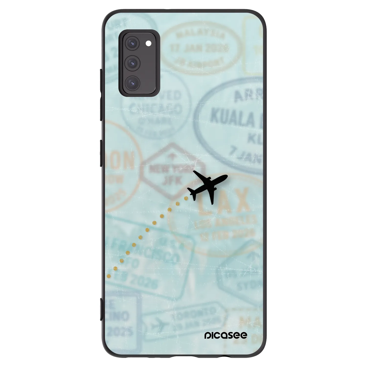 Picasee husă neagră din silicon pentru Samsung Galaxy A41 A415F - FLIGHT PATH