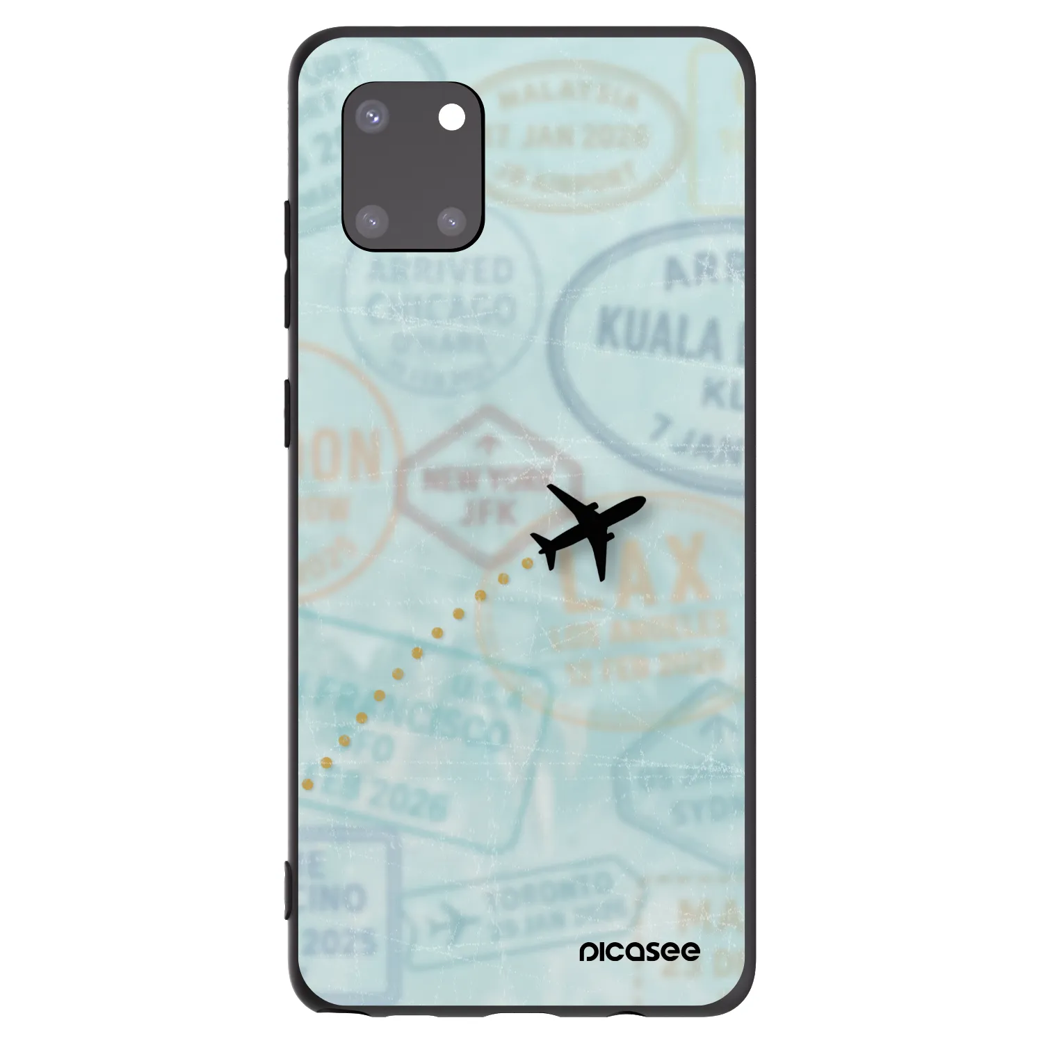 Picasee husă neagră din silicon pentru Samsung Galaxy Note 10 Lite N770F - FLIGHT PATH