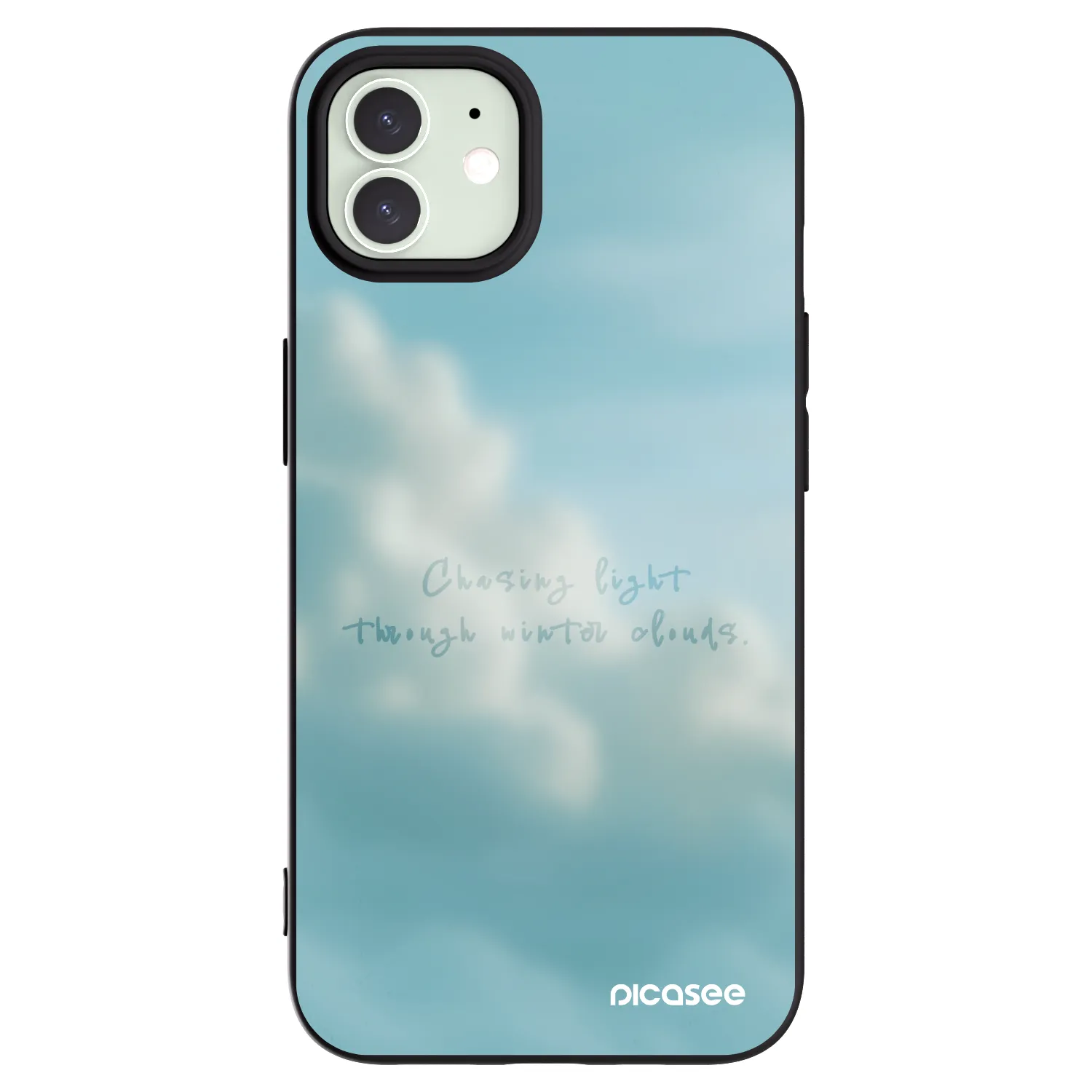 Picasee husă neagră din silicon pentru Apple iPhone 12 - CHASiNG LIGHT