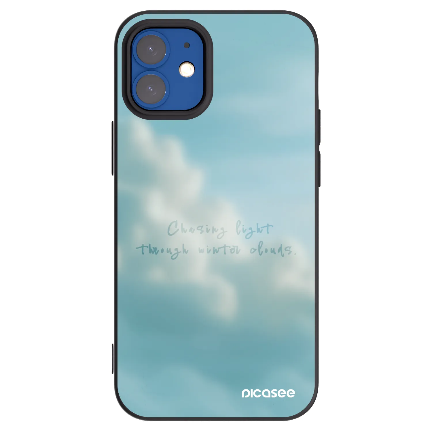 Picasee husă neagră din silicon pentru Apple iPhone 12 mini - CHASiNG LIGHT