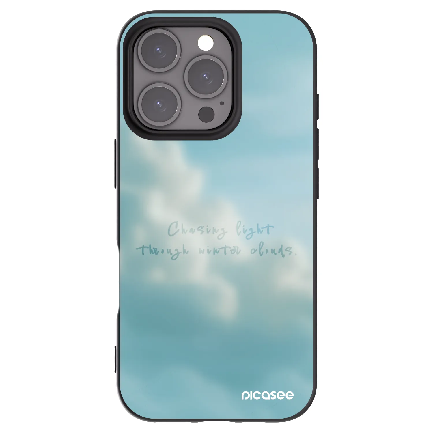 Picasee husă neagră din silicon pentru Apple iPhone 16 Pro - CHASiNG LIGHT