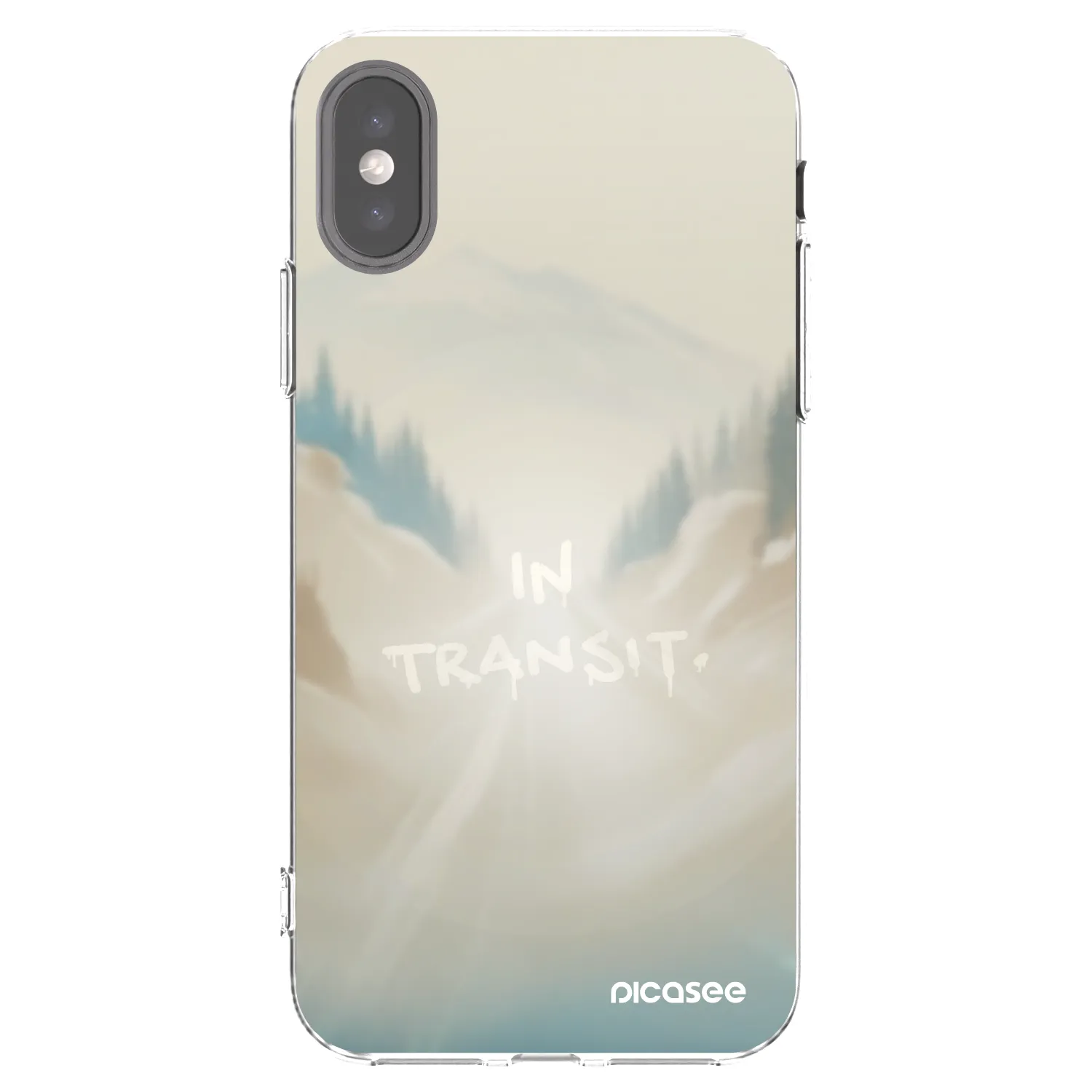 Picasee husă transparentă din silicon pentru Apple iPhone X/XS - IN TRANSIT