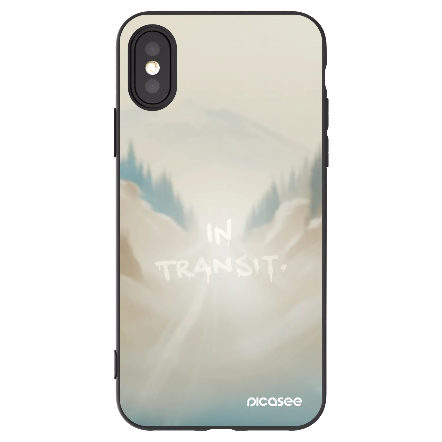 Picasee husă neagră din silicon pentru Apple iPhone X/XS - IN TRANSIT