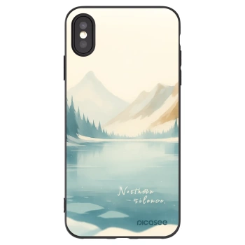Picasee husă neagră din silicon pentru Apple iPhone XS Max - NOTHERN SILENCE