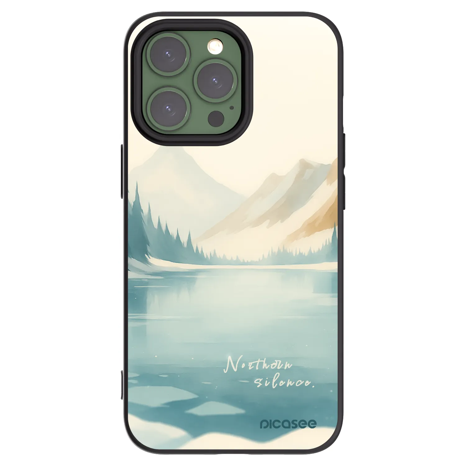 Picasee husă neagră din silicon pentru Apple iPhone 13 Pro - NOTHERN SILENCE