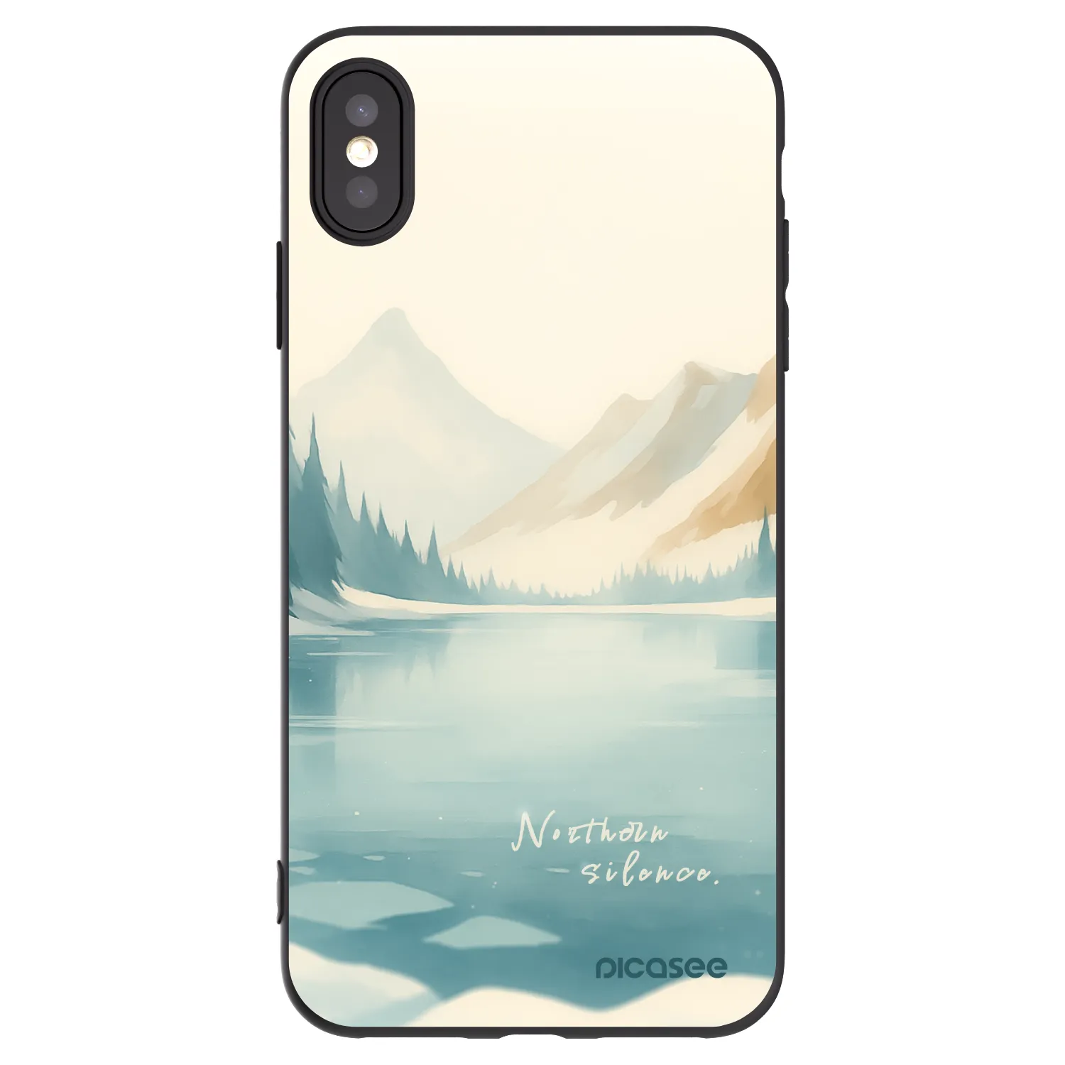 Picasee husă neagră din silicon pentru Apple iPhone XS Max - NOTHERN SILENCE