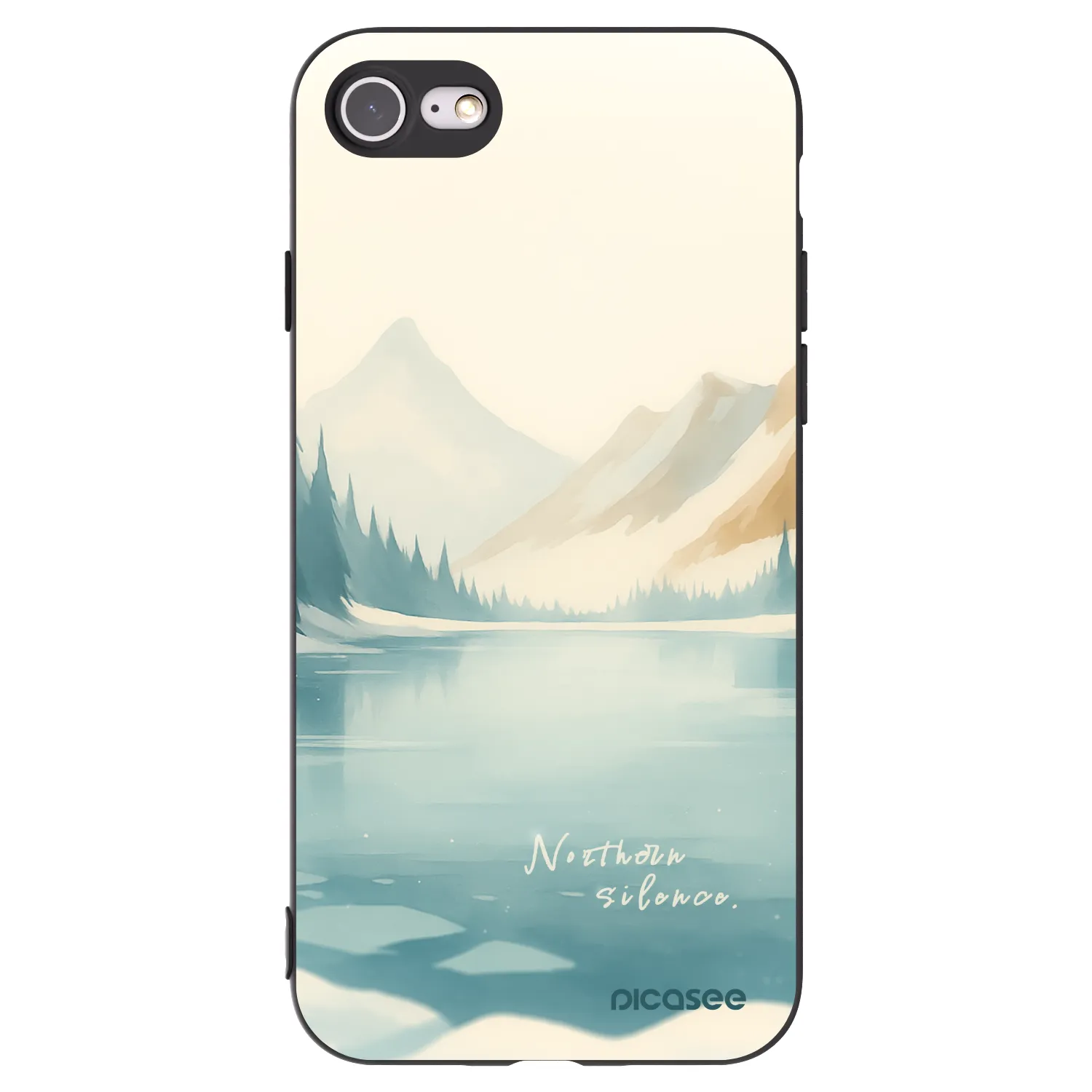 Picasee husă neagră din silicon pentru Apple iPhone SE 2022 - NOTHERN SILENCE