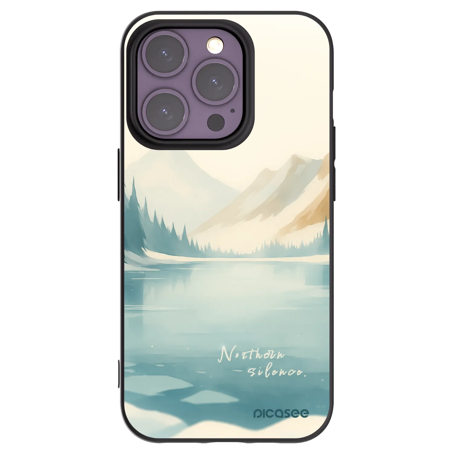 Picasee husă neagră din silicon pentru Apple iPhone 14 Pro - NOTHERN SILENCE