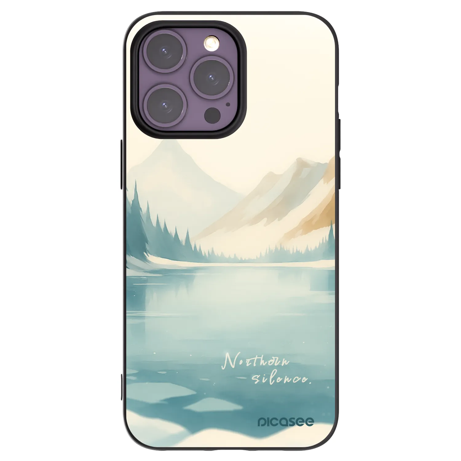 Picasee husă neagră din silicon pentru Apple iPhone 14 Pro Max - NOTHERN SILENCE